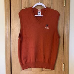 Adidas Sweater Vest Silk Cashmere Blend M At. Cloud Golf Club